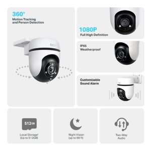 Tapo C500 Cámara de Seguridad para exterior con rotación 360°