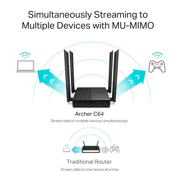 Archer C64 AC1200 Wireless MU-MIMO WiFi Router - Imagen 4
