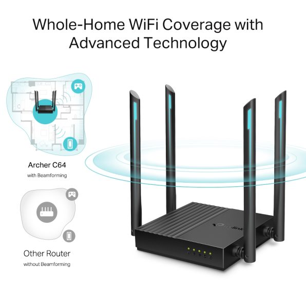 Archer C64 AC1200 Wireless MU-MIMO WiFi Router - Imagen 5