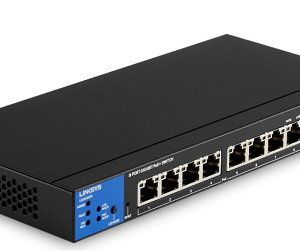 LGS310MPC  Linksys 8-Port Managed Gigabit PoE+ Switch con 2 enlaces ascendentes SFP de 1G de 110W compatible con TAA
