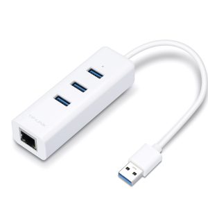 Tp-link UE330 Adaptador USB 2 en 1 con Hub de 3 Puertos USB 3.0 y Adaptador Ethernet Gigabit