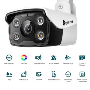 VIGI C340 Cámara de red tipo bala a todo color para exteriores de 4 MP