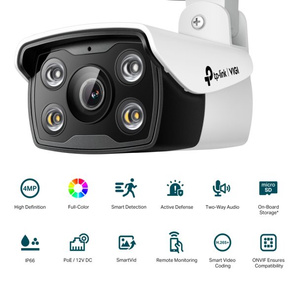 VIGI C340 Cámara de red tipo bala a todo color para exteriores de 4 MP - Imagen 2