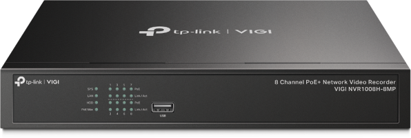 VIGI NVR1008H-8MP Grabadora de vídeo de red VIGI de 8 canales PoE+